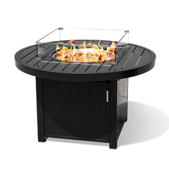 Aluminum Propane 42" Round Outdoor Fire Pit Table