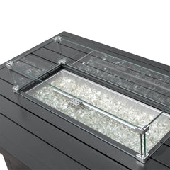 Aluminum Propane 48" Rectangle Outdoor Fire Pit Table
