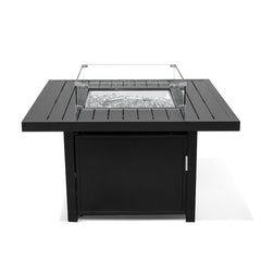 Aluminum Propane 42" Square Outdoor Fire Pit Table